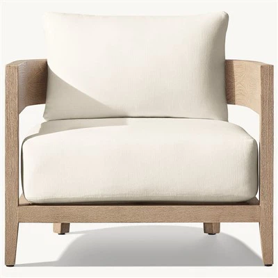 كراسي صالة من خشب الساج مع وسائد